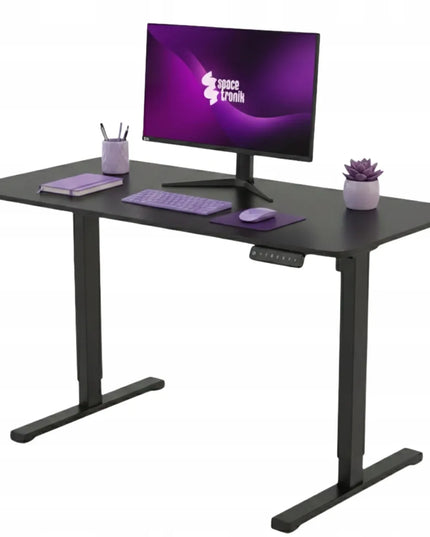 Elektrinis reguliuojamas stalas 120x60 Spacetronik su atminties funkcija, juodas