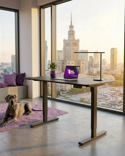 Elektrinis reguliuojamas stalas 120x60 Spacetronik su atminties funkcija, juodas