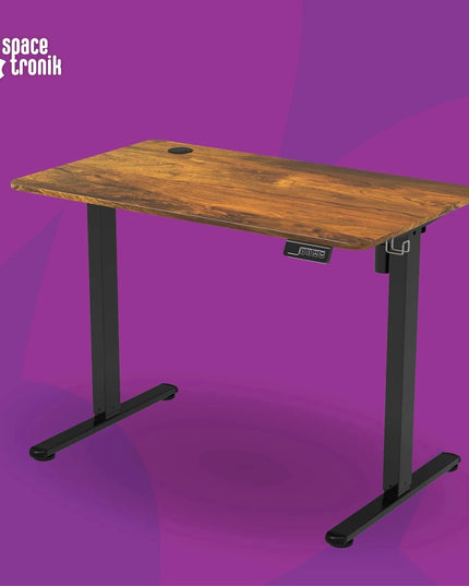 Elektrinis reguliuojamas stalas Spacetronik 120x60 cm, juodas ąžuolas