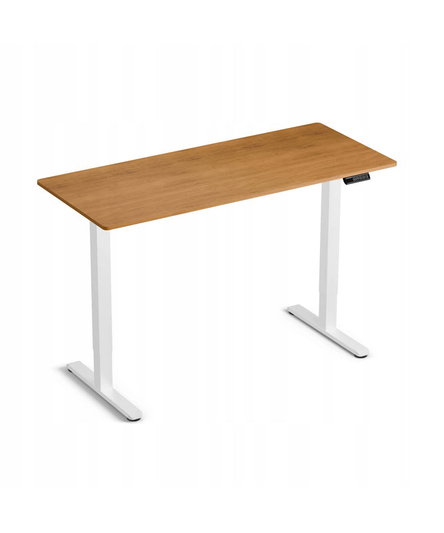 Elektrinis reguliuojamo aukščio stalas Lite 140 LVNSystem ąžuolo ir baltos spalvos
