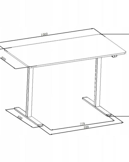 Elektrinis reguliuojamo aukščio stalas Spacetronik 100x60 cm