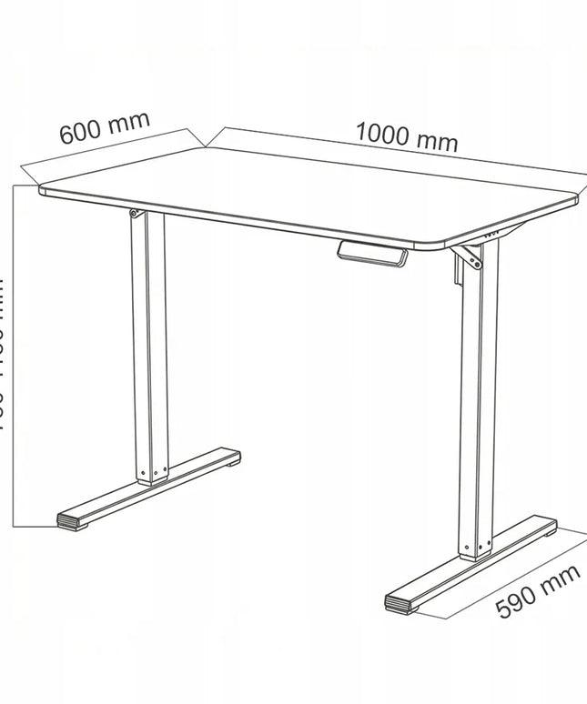 Elektrinis reguliuojamo aukščio stalas Spacetronik 100x60 su LCD skydeliu