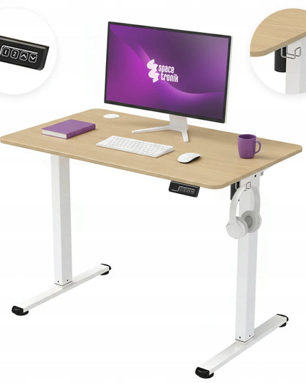 Elektrinis reguliuojamo aukščio stalas Spacetronik Moris 120x60 cm