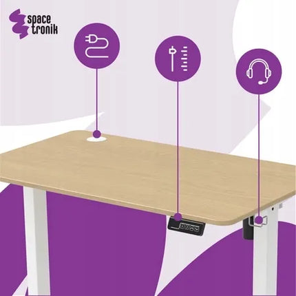 Elektrinis reguliuojamo aukščio stalas Spacetronik Moris 120x60 cm