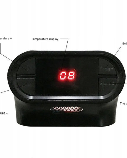 Elektrinis šildytuvas 400W Mini į elektros lizdą su LED židinio efektu + nuotolinio valdymo pultas