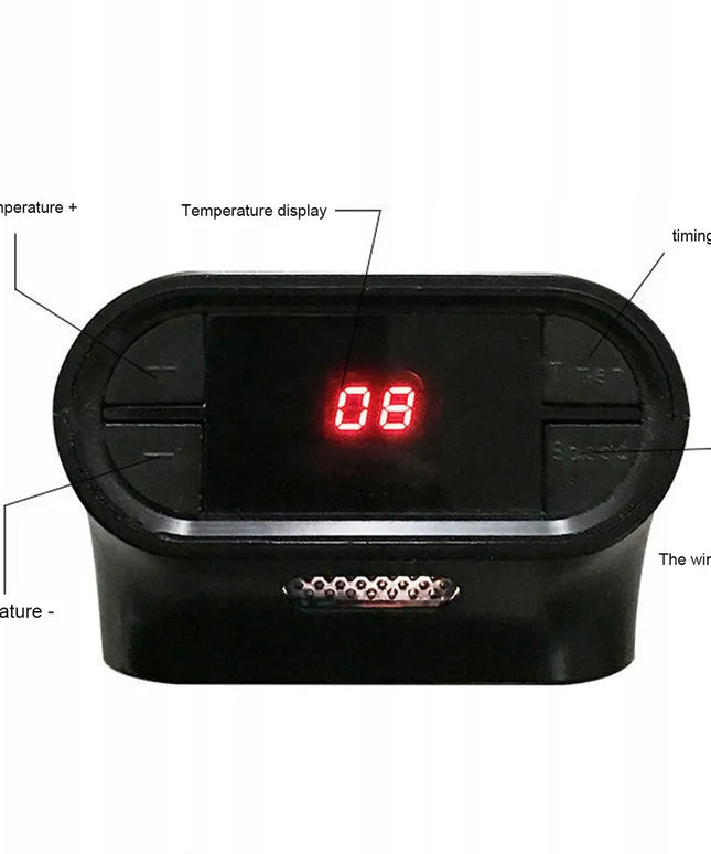 Elektrinis šildytuvas 400W Mini į elektros lizdą su LED židinio efektu + nuotolinio valdymo pultas