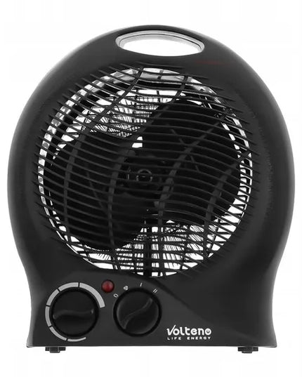 Elektrinis šildytuvas ventiliatorius su termostatu 2000 W, juodas