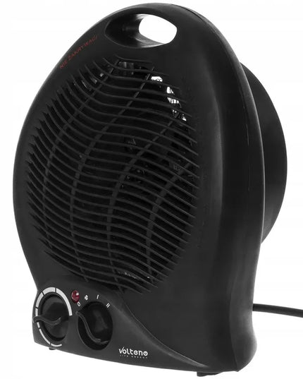 Elektrinis šildytuvas ventiliatorius su termostatu 2000 W, juodas