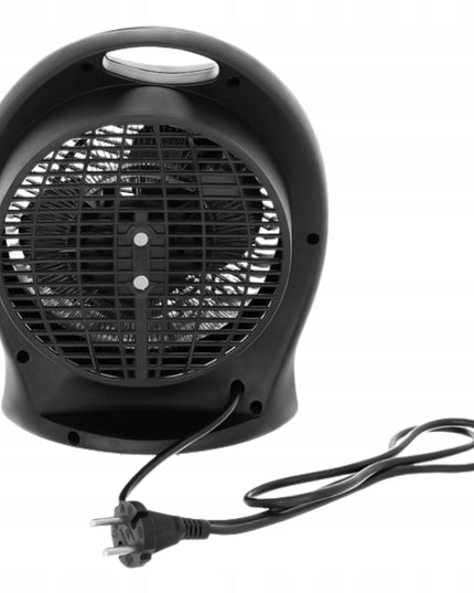 Elektrinis šildytuvas ventiliatorius su termostatu 2000 W, juodas