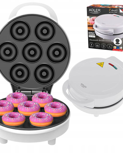 Elektrinis spurgų kepimo aparatas Adler 3075 – 7 mini spurgos vienu metu, 1500 W, nelipni danga