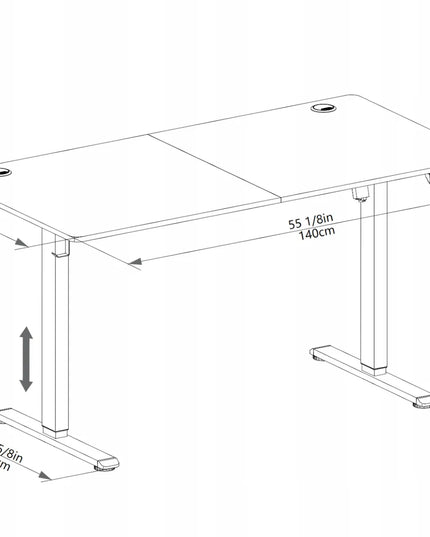 Elektrinis stalas Triadyn WorkBase 1407, reguliuojamas aukštis, 140x70 cm