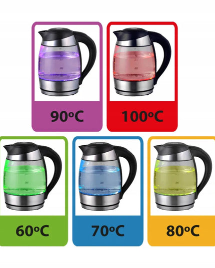 Elektrinis stiklinis virdulys Esperanza SEINE 1.7L LED temperatūros reguliavimas 2200W