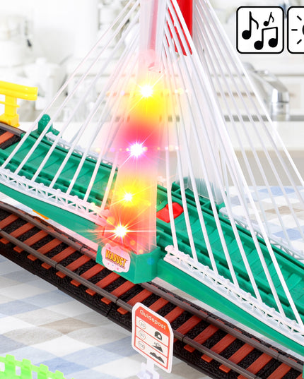 Elektrinis Traukinys Su Nuimamais Vagonais ir 700CM Bėgių Trasa