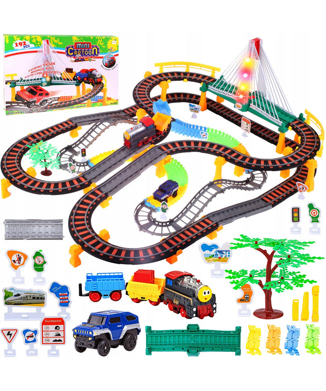 Elektrinis Traukinys Su Nuimamais Vagonais ir 700CM Bėgių Trasa