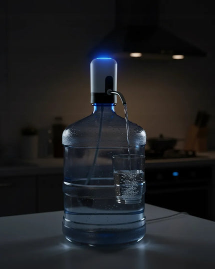 Elektrinis vandens dozatorius – USB LED vandens pompą