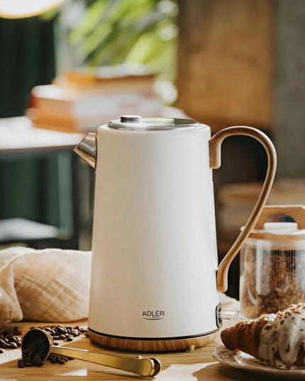 Elektrinis virdulys Adler AD1352, 2200W, 1.7L, baltas