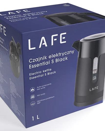 Elektrinis virdulys LAFE Essential S 1L juodas 1500W mažas kelioninis