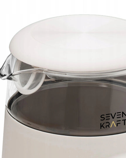 Elektrinis virdulys SevenKraft 1,7 l su temperatūros reguliavimu, smėlio spalvos