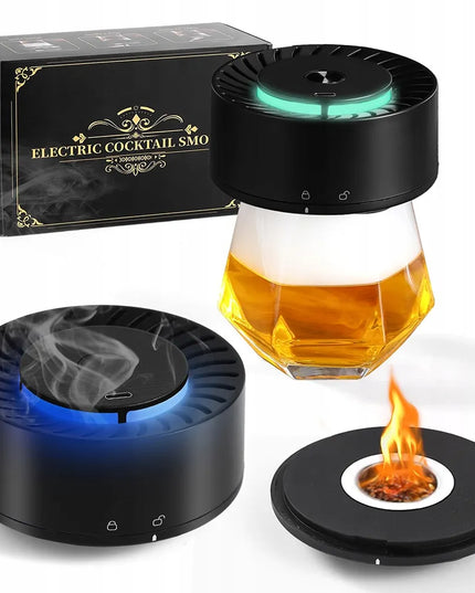 Elektrinis viskio rūkymo rinkinys SMOKER su USB ir 6 rūšių medžio drožlėmis