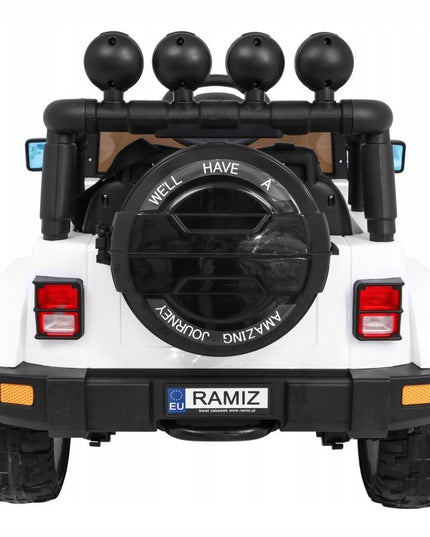 Elektrinis visureigis vaikams 4x4 „Ramiz“, 12V, baltas