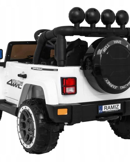Elektrinis visureigis vaikams 4x4 „Ramiz“, 12V, baltas