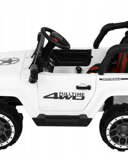 Elektrinis visureigis vaikams 4x4 „Ramiz“, 12V, baltas