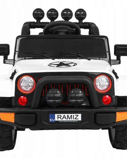 Elektrinis visureigis vaikams 4x4 „Ramiz“, 12V, baltas