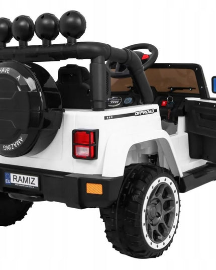 Elektrinis visureigis vaikams 4x4 „Ramiz“, 12V, baltas