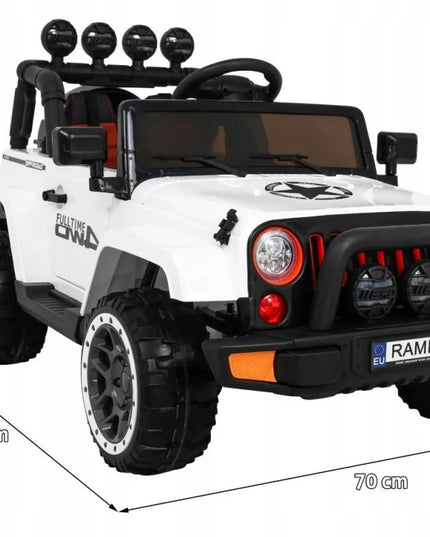 Elektrinis visureigis vaikams 4x4 „Ramiz“, 12V, baltas