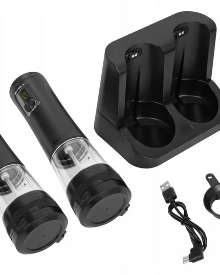Elektrinių druskos ir pipirų malūnėlių rinkinys BLOW, 2 vnt. su USB-C įkrovimu