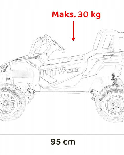 Elektromobilis Buggy Madman UTV-MX mergaitėms su pulteliu