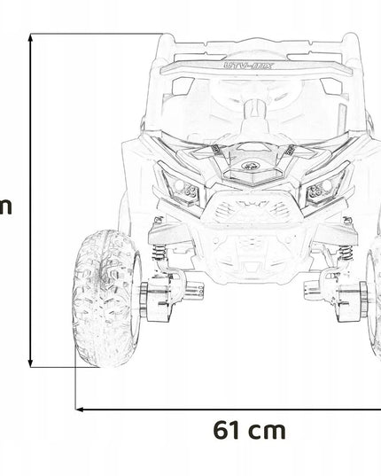 Elektromobilis Buggy Madman UTV-MX mergaitėms su pulteliu