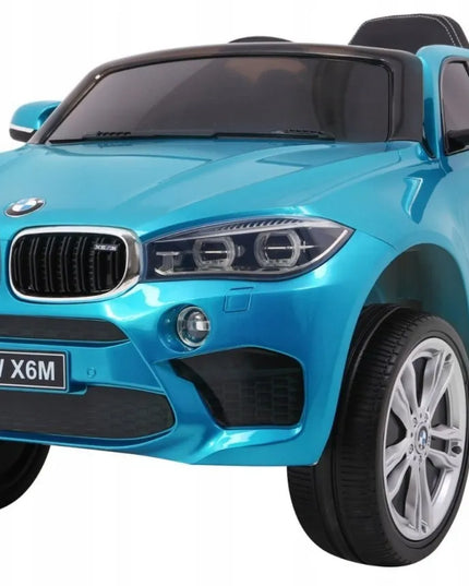 Elektromobilis vaikams BMW X6M, SUV, mėlynos spalvos lakuotas + nuotolinio valdymo pultas