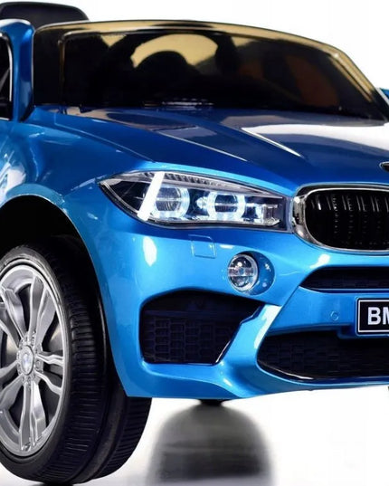 Elektromobilis vaikams BMW X6M, SUV, mėlynos spalvos lakuotas + nuotolinio valdymo pultas