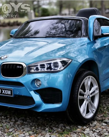 Elektromobilis vaikams BMW X6M, SUV, mėlynos spalvos lakuotas + nuotolinio valdymo pultas