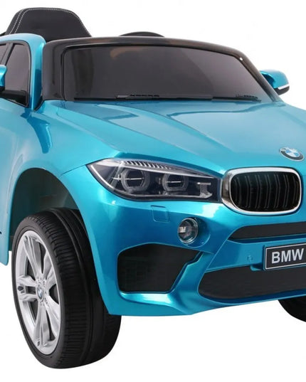 Elektromobilis vaikams BMW X6M, SUV, mėlynos spalvos lakuotas + nuotolinio valdymo pultas