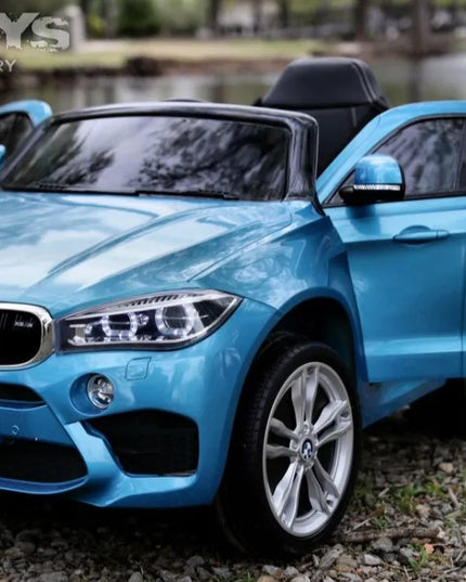 Elektromobilis vaikams BMW X6M, SUV, mėlynos spalvos lakuotas + nuotolinio valdymo pultas