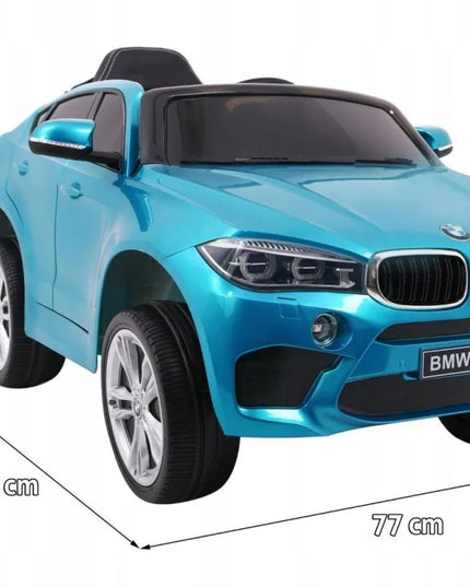Elektromobilis vaikams BMW X6M, SUV, mėlynos spalvos lakuotas + nuotolinio valdymo pultas