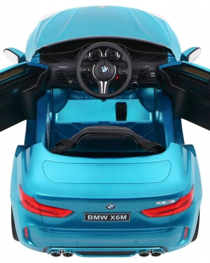 Elektromobilis vaikams BMW X6M, SUV, mėlynos spalvos lakuotas + nuotolinio valdymo pultas