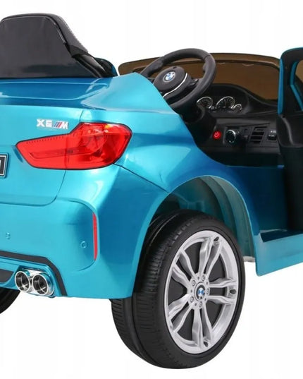 Elektromobilis vaikams BMW X6M, SUV, mėlynos spalvos lakuotas + nuotolinio valdymo pultas