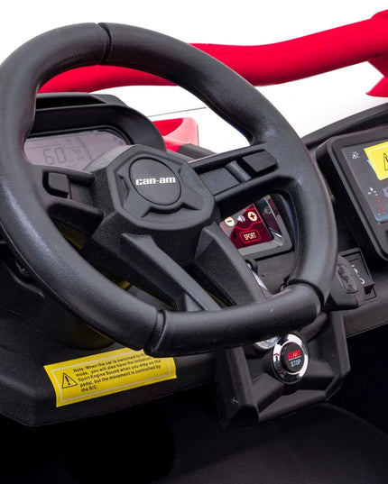 Elektromobilis vaikams CAN-AM Maverick 3 Turbo RR, raudonas, 4x200W, 24V, DK-CA001