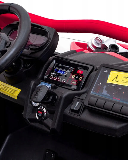 Elektromobilis vaikams CAN-AM Maverick 3 Turbo RR, raudonas, 4x200W, 24V, DK-CA001
