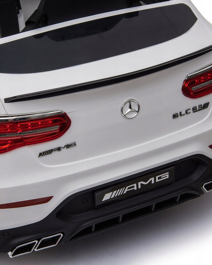 Elektromobilis vaikams Mercedes GLC63s 4x4, juodas, odinė sėdynė