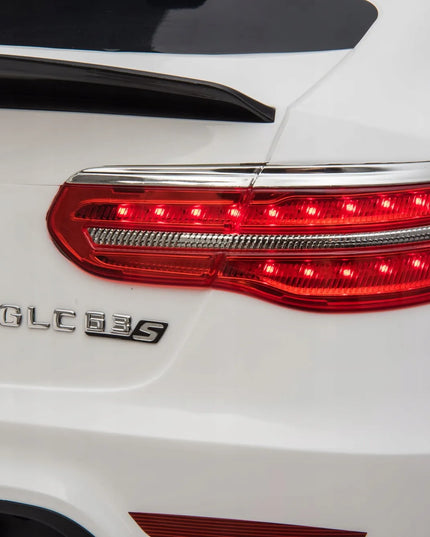 Elektromobilis vaikams Mercedes GLC63s 4x4, juodas, odinė sėdynė