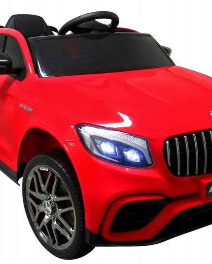 Elektromobilis vaikams Mercedes GLC63s 4x4, juodas, odinė sėdynė