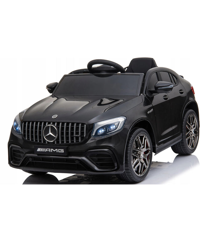 Elektromobilis vaikams Mercedes GLC63s 4x4, juodas, odinė sėdynė