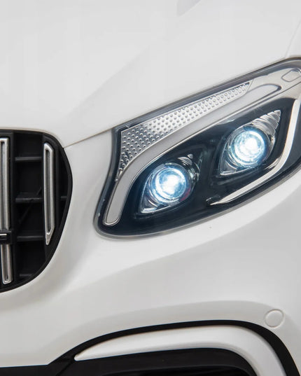 Elektromobilis vaikams Mercedes GLC63s 4x4, juodas, odinė sėdynė