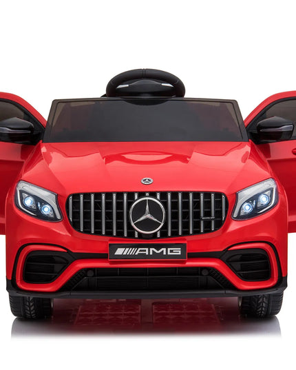Elektromobilis vaikams Mercedes GLC63s 4x4, juodas, odinė sėdynė