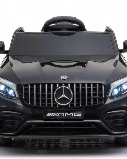 Elektromobilis vaikams Mercedes GLC63s 4x4, juodas, odinė sėdynė
