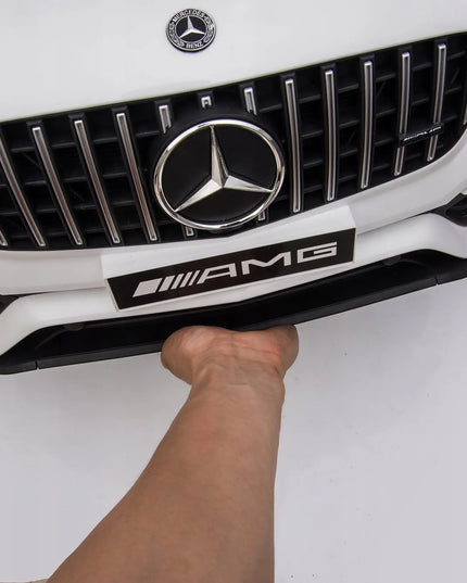 Elektromobilis vaikams Mercedes GLC63s 4x4, juodas, odinė sėdynė